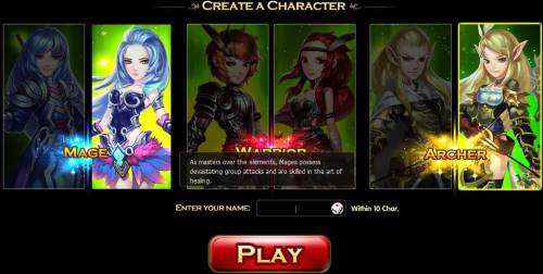 Dragon Pals character creation screen